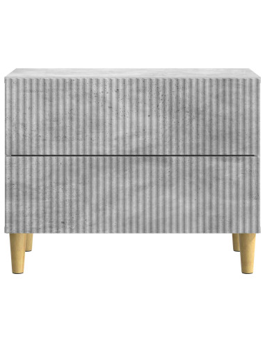 Armadio da Notte con cassetto Grigio Cemento 62 x 34,5 x 48 cm