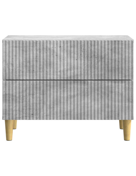 Armadio da Notte con cassetto Grigio Cemento 62 x 34,5 x 48 cm