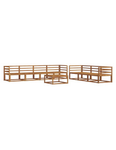 Set di divani da esterno 8 pcs Naturale 2
