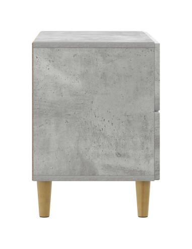 Armadio da Notte con cassetto Grigio Cemento 62 x 34,5 x 48 cm