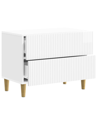 Armadio da Notte con cassetto Bianco Lucido 62 x 34,5 x 48 cm