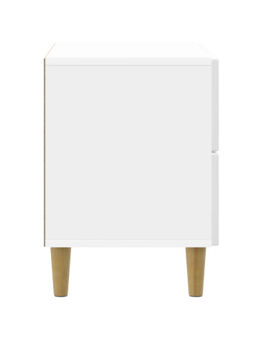 Armadio da Notte con cassetto Bianco Lucido 62 x 34,5 x 48 cm