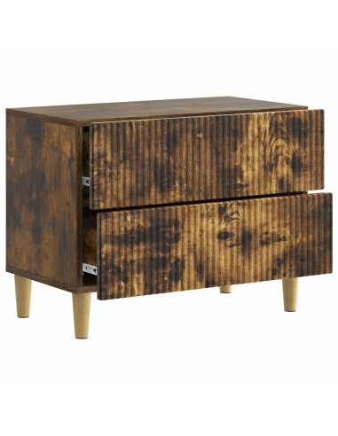 Armadio da Notte con cassetto Rovere Fumo 62 x 34,5 x 48 cm