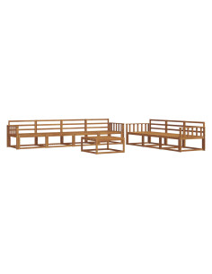Set di divani da esterno 8 pcs Naturale 2