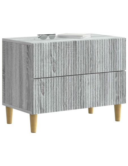 Armadio da Notte con cassetto Grigio Sonoma 62 x 34,5 x 48 cm