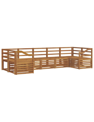 Set divani 7 pcs Naturale Legno di Acacia Massello