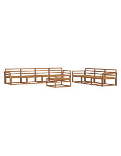 Set di divani da esterno 8 pcs Naturale 2