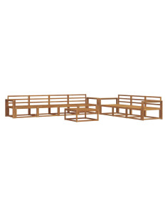 Set di divani da esterno 8 pcs Naturale 2