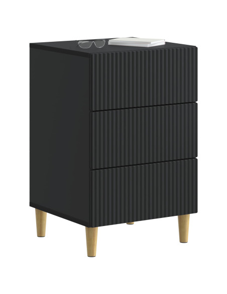 Armadio da Notte Nero 43 x 41 x 66,5 cm Legno ingegnerizzato
