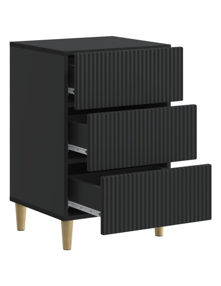 Armadio da Notte Nero 43 x 41 x 66,5 cm Legno ingegnerizzato