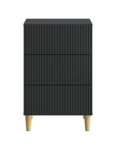Armadio da Notte Nero 43 x 41 x 66,5 cm Legno ingegnerizzato