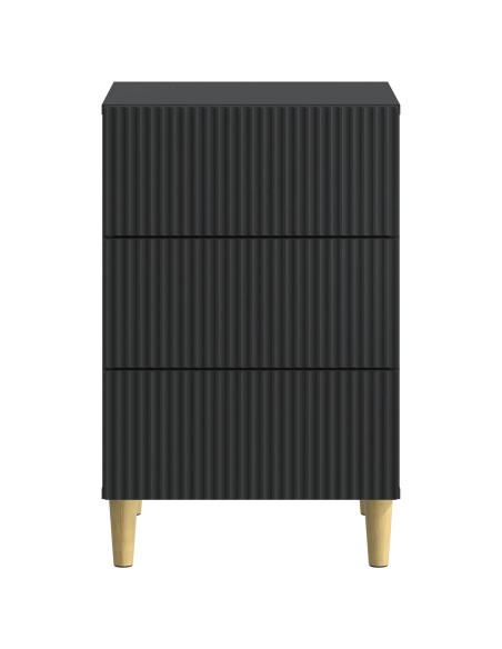 Armadio da Notte Nero 43 x 41 x 66,5 cm Legno ingegnerizzato