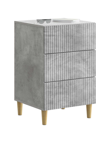 Armadio da Notte con cassetto Grigio Cemento 43 x 41 x 66,5 cm