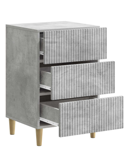Armadio da Notte con cassetto Grigio Cemento 43 x 41 x 66,5 cm