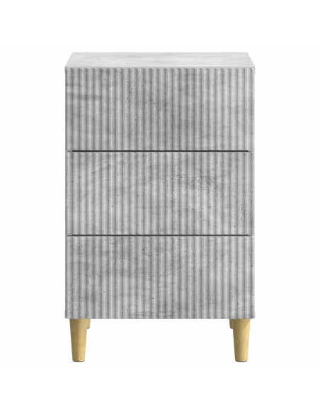Armadio da Notte con cassetto Grigio Cemento 43 x 41 x 66,5 cm