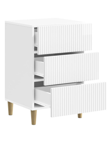 Armadio da Notte con cassetto Bianco Lucido 43 x 41 x 66,5 cm