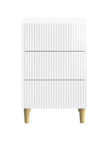 Armadio da Notte con cassetto Bianco Lucido 43 x 41 x 66,5 cm