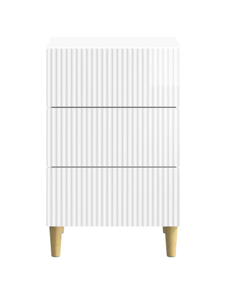 Armadio da Notte con cassetto Bianco Lucido 43 x 41 x 66,5 cm