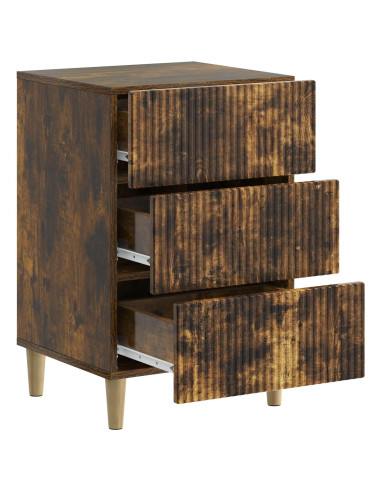 Armadio da Notte con cassetto Rovere Fumo 43 x 41 x 66,5 cm