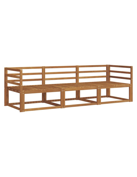 Set di divani da esterno 3 pcs Naturale