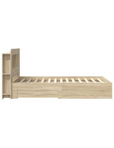 Telaio del letto con storage Rovere Sonoma 120 x 200 cm
