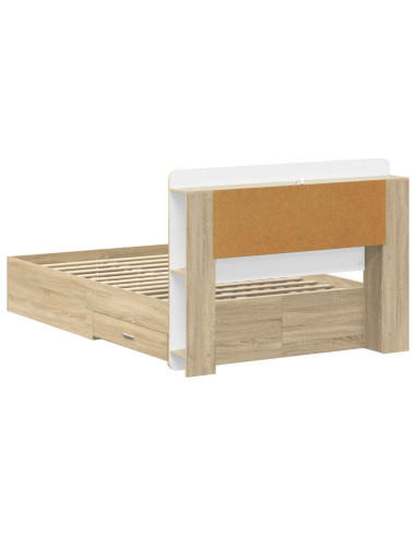 Telaio del letto con storage Rovere Sonoma 120 x 200 cm
