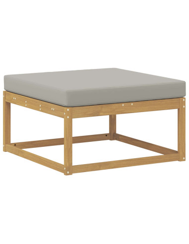 Set di divani da esterno 4 pcs Bianco e Grigio Chiaro