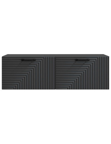 Mobile Porta TV da Muro Montaggio a parete Nero 98 x 31 x 30 cm