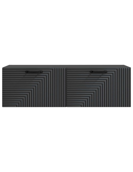 Mobile Porta TV da Muro Montaggio a parete Nero 98 x 31 x 30 cm
