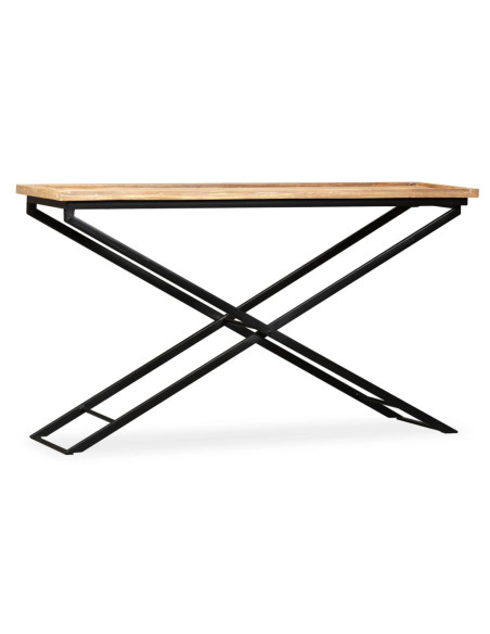 Tavolino Consolle in Legno Massello di Mango 130x40x80 cm
