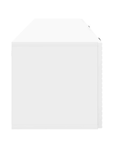 Mobile Porta TV da Muro Bianco Lucido 98 x 31 x 30 cm