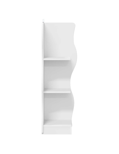 Mensola angolare Bianco 34 x 33 x 102 cm Legno ingegnerizzato