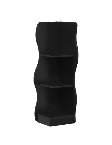 Mensola angolare Nero 34 x 33 x 102 cm Legno ingegnerizzato