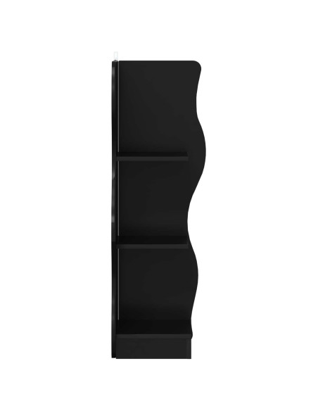 Mensola angolare Nero 34 x 33 x 102 cm Legno ingegnerizzato