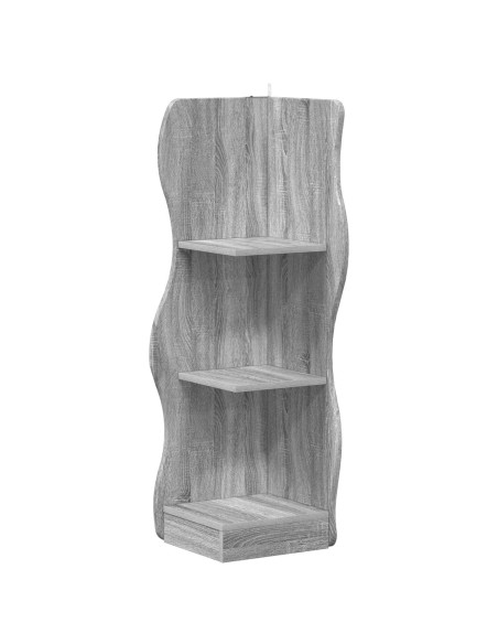 Mensola angolare con lo scaffale Grigio Sonoma 34 x 33 x 102 cm