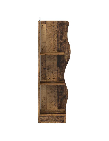 Mensola angolare con lo scaffale Legno antico 34 x 33 x 102 cm