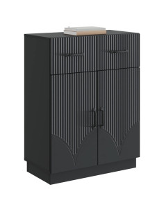 Credenza Nero 66 x 34,5 x 87 cm Legno ingegnerizzato 2