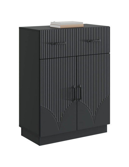 Credenza Nero 66 x 34,5 x 87 cm Legno ingegnerizzato