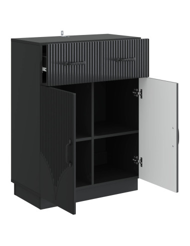 Credenza Nero 66 x 34,5 x 87 cm Legno ingegnerizzato