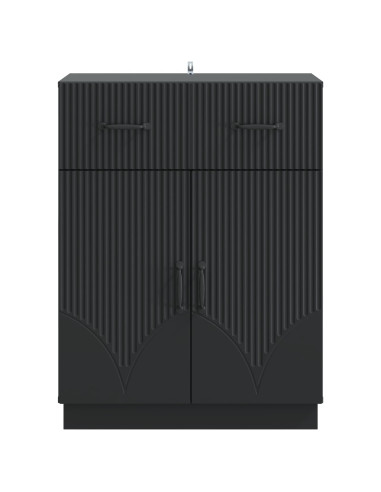 Credenza Nero 66 x 34,5 x 87 cm Legno ingegnerizzato