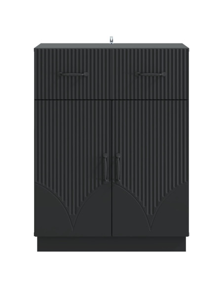Credenza Nero 66 x 34,5 x 87 cm Legno ingegnerizzato