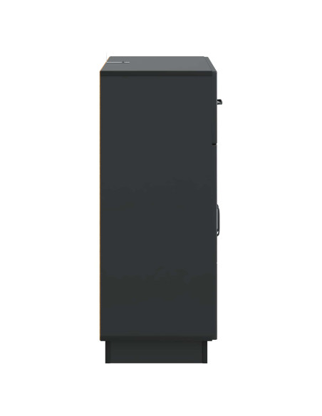 Credenza Nero 66 x 34,5 x 87 cm Legno ingegnerizzato