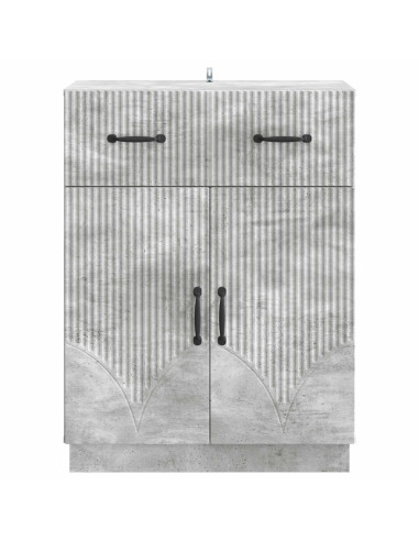 Credenza Grigio Cemento 66 x 34,5 x 87 cm Legno ingegnerizzato