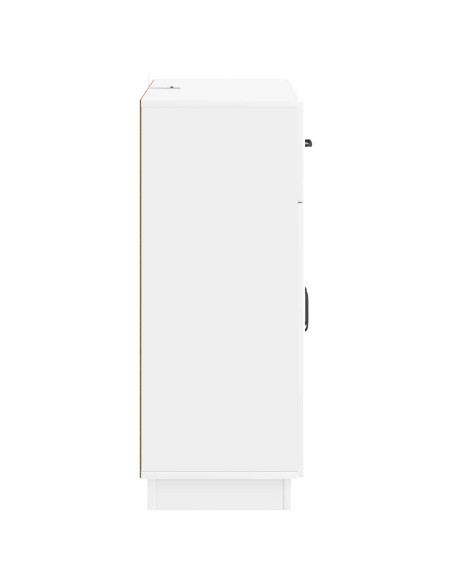 Credenza Bianco Lucido 66 x 34,5 x 87 cm Legno ingegnerizzato