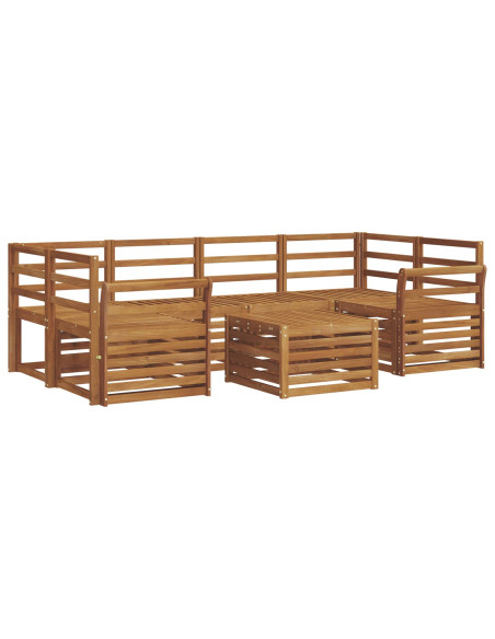 Set divani Naturale Legno di Acacia Massello
