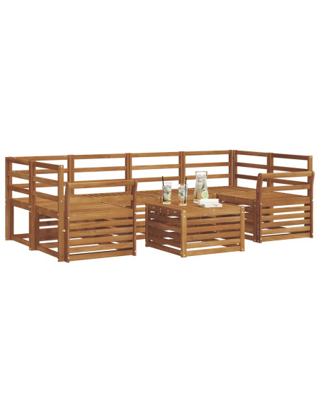 Set divani Naturale Legno di Acacia Massello
