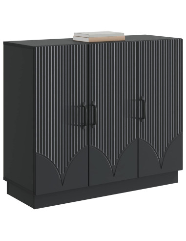 Credenza Nero 89 x 34,5 x 77 cm Legno ingegnerizzato