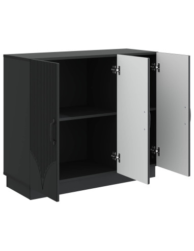 Credenza Nero 89 x 34,5 x 77 cm Legno ingegnerizzato
