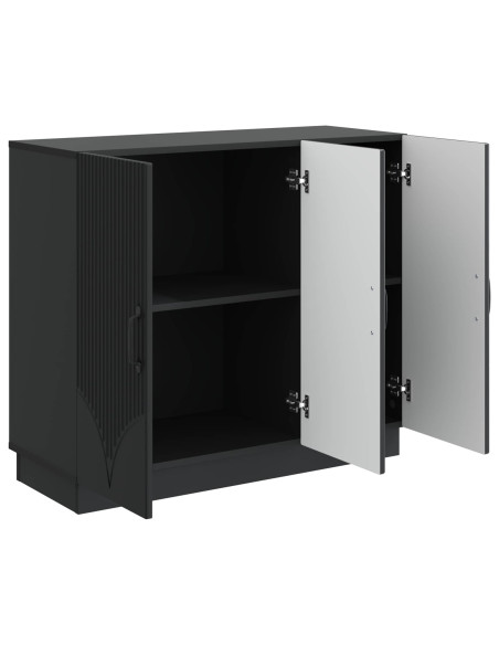 Credenza Nero 89 x 34,5 x 77 cm Legno ingegnerizzato