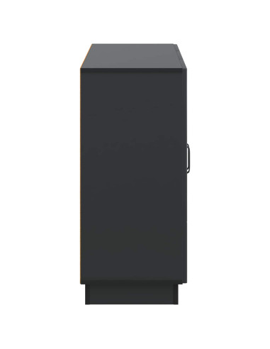 Credenza Nero 89 x 34,5 x 77 cm Legno ingegnerizzato
